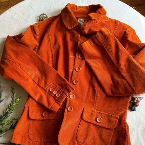 Pumpkin Corduroy Blazer